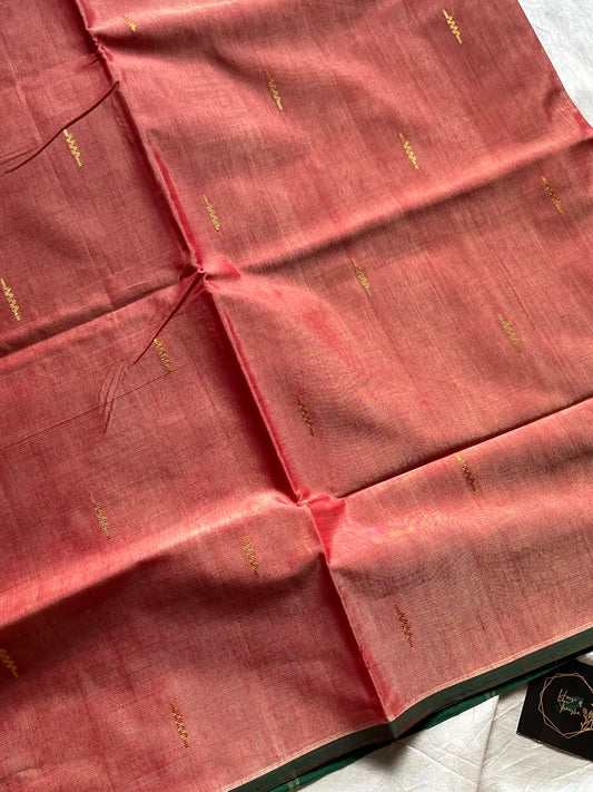 Vegan Silk Saree – Dusty Gulabi | Handloom Art Silk