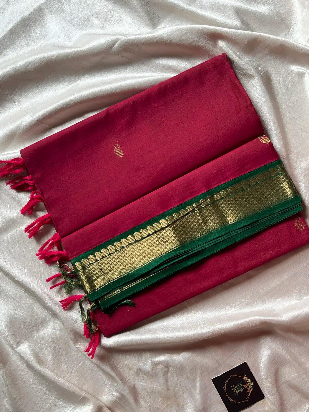 Throne Edit – Magenta Pink 120 Counts Mercerised Chettinadu Cotton Saree