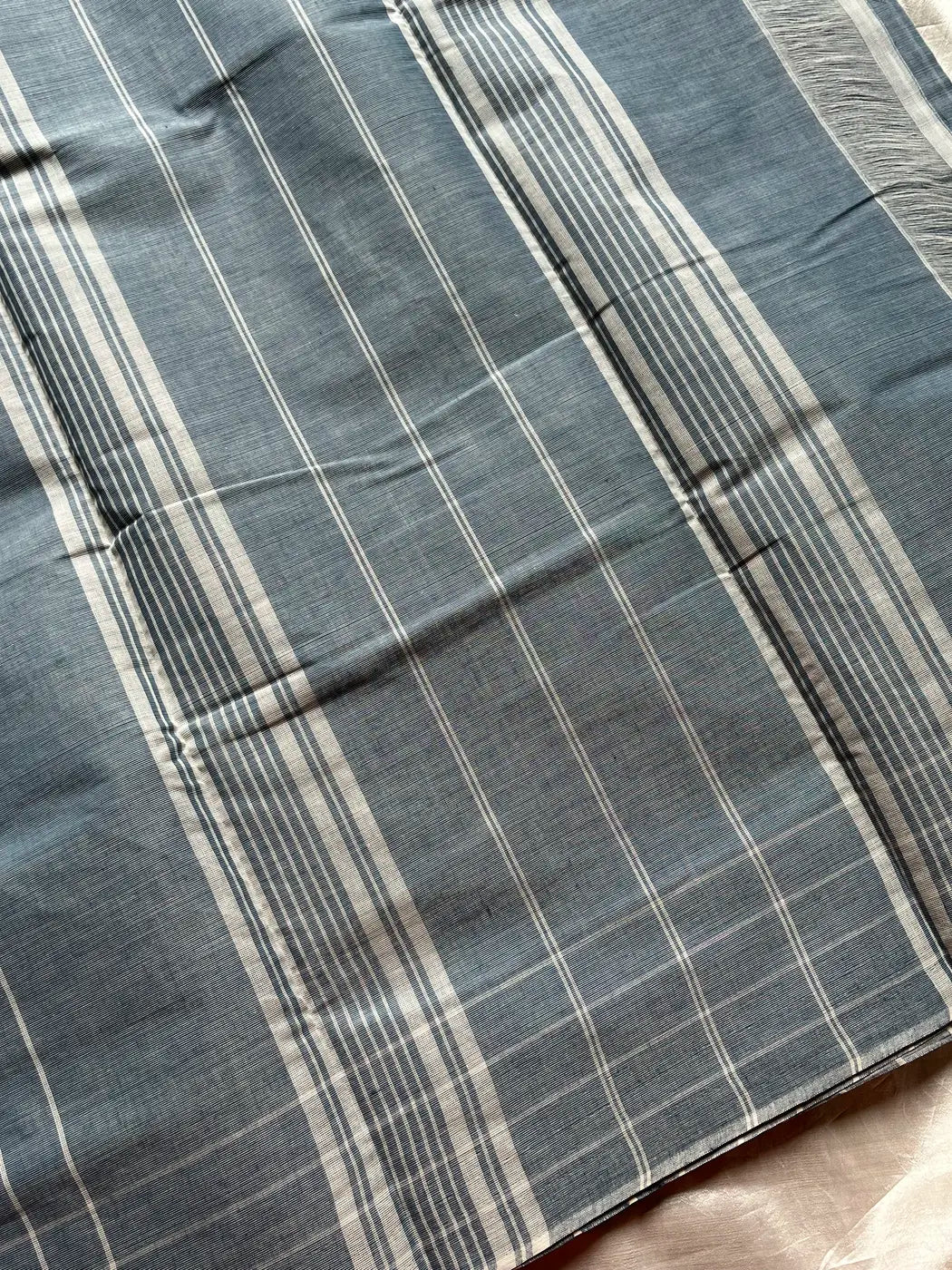 Subtle Weaves | Grey Chettinadu Cotton Saree