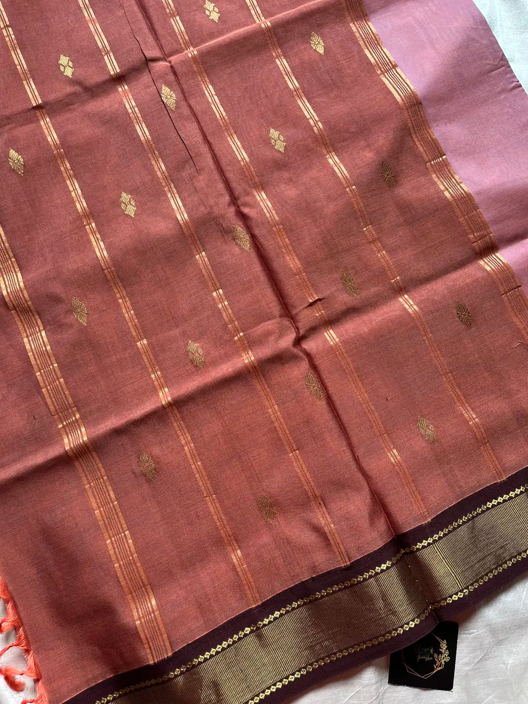 Throne Edit – Dust Rose 120 Counts Mercerised Chettinadu Cotton Saree