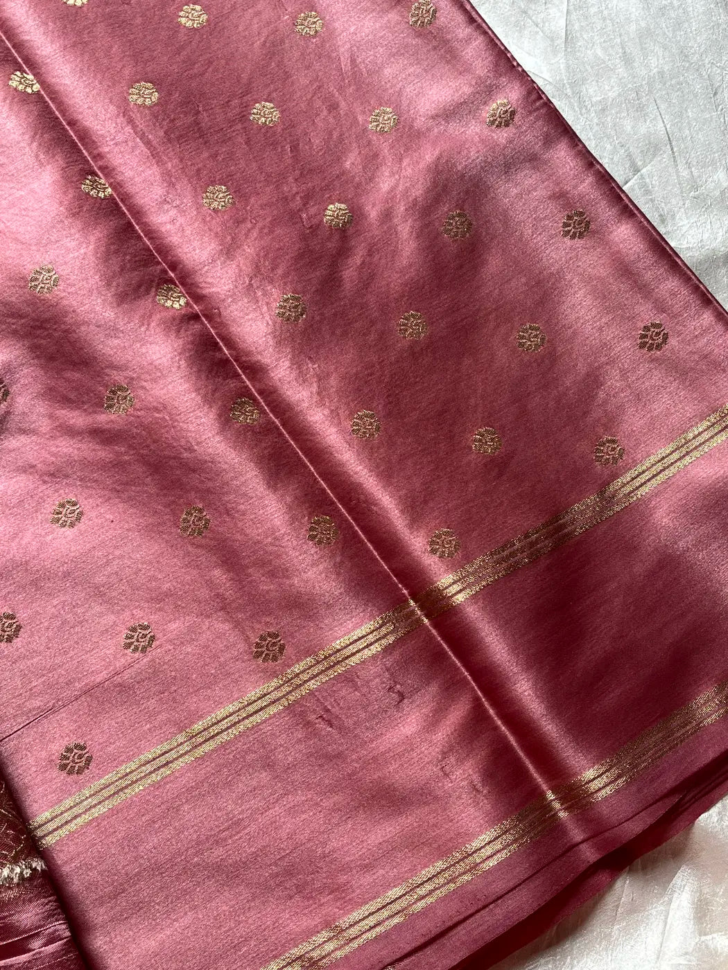 Crepe Silk Saree – Vintage Rose