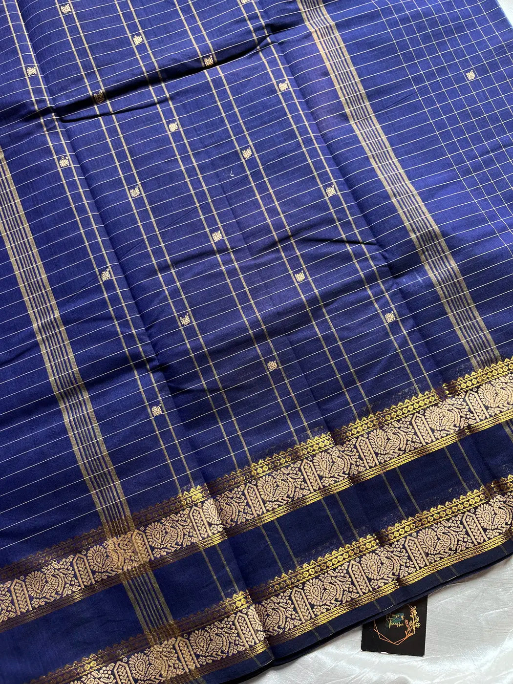 Kattam Edit – Royal Blue Checked Chettinadu Cotton