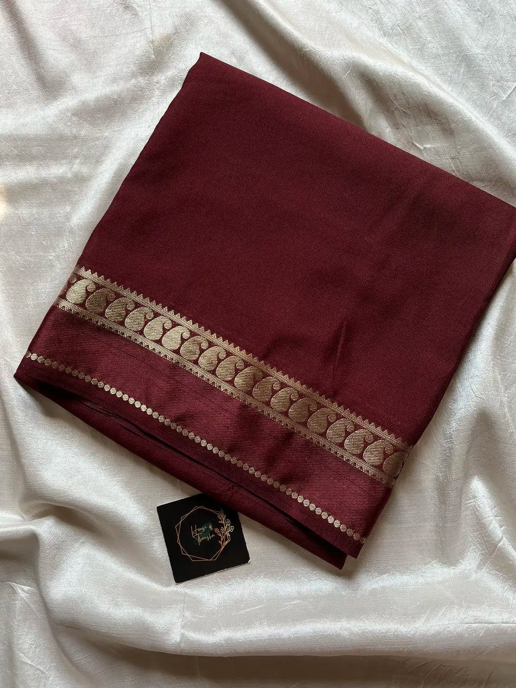 Semi Mysore Silk Saree – Coffee Brown