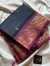 Vegan Silks | Chinnalampattu Saree – Slate Grey