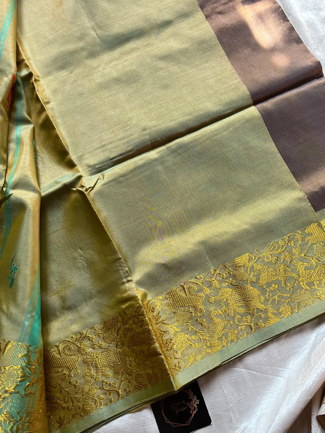 Vegan Silks | Chinnalampattu Saree – Pastel Mocha Brown