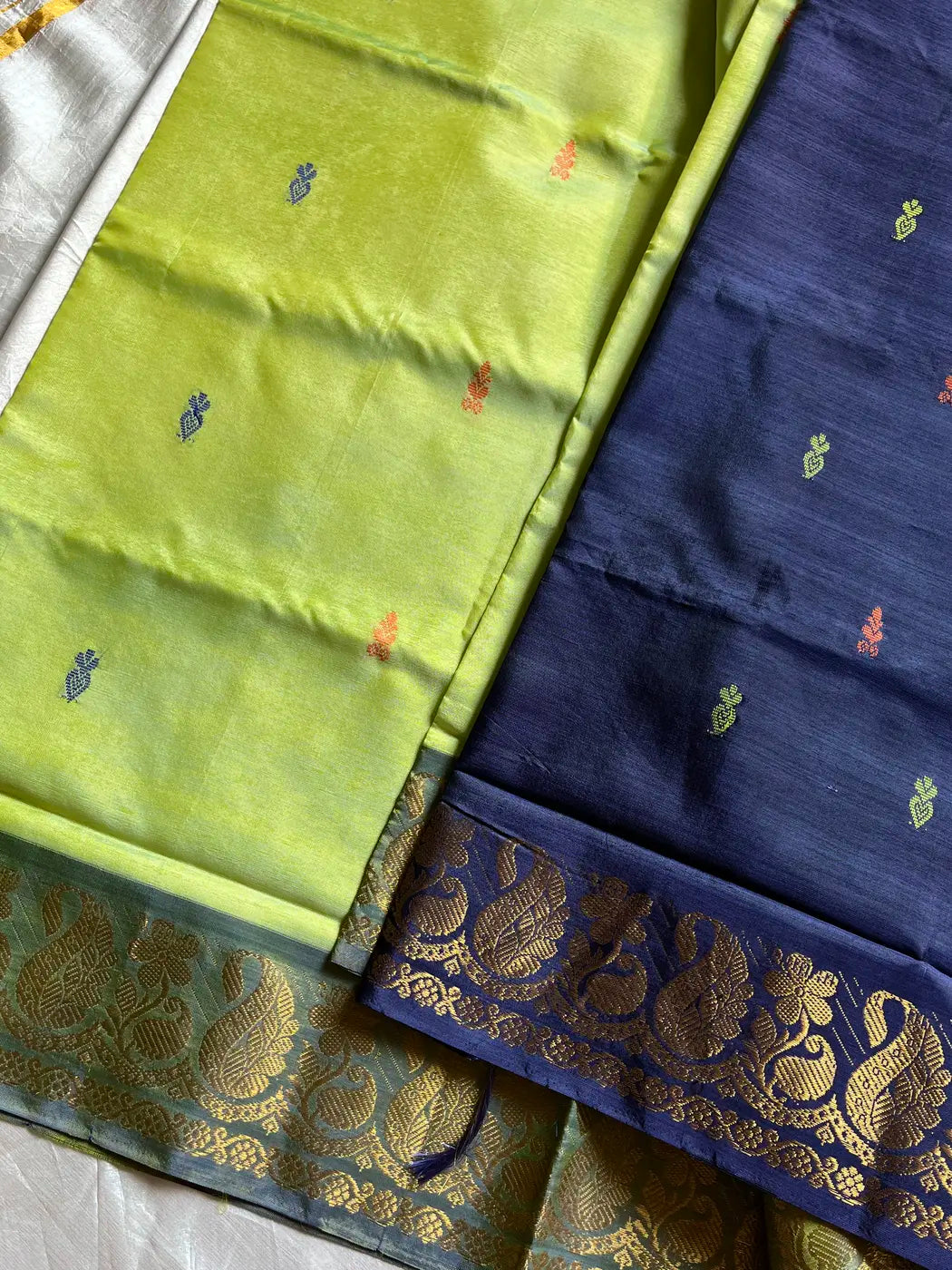 Vegan Silks | Chinnalampattu Saree – Green