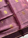 Vegan Silk Saree – Dusty Lavender | Handloom Art Silk