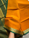 Vegan Silk Saree – Yellow | Handloom Art Silk