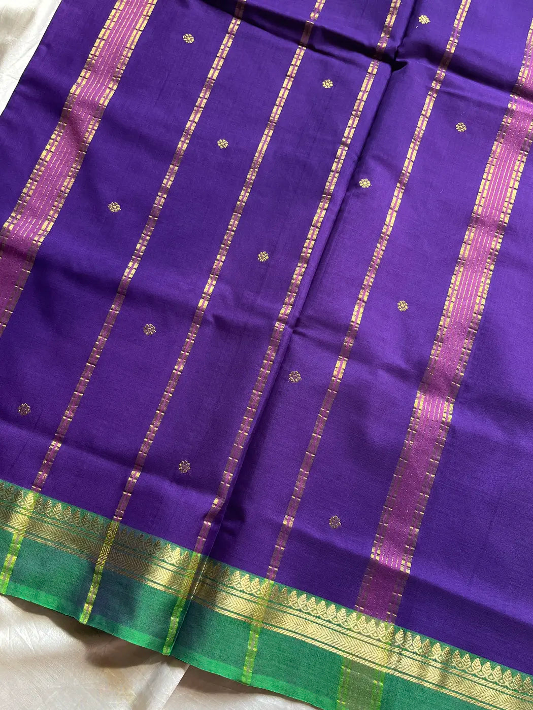 Throne Edit – Violet 120 Counts Mercerised Chettinadu Cotton Saree