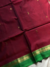 Throne Edit – Maroon 120 Counts Mercerised Chettinadu Cotton Saree