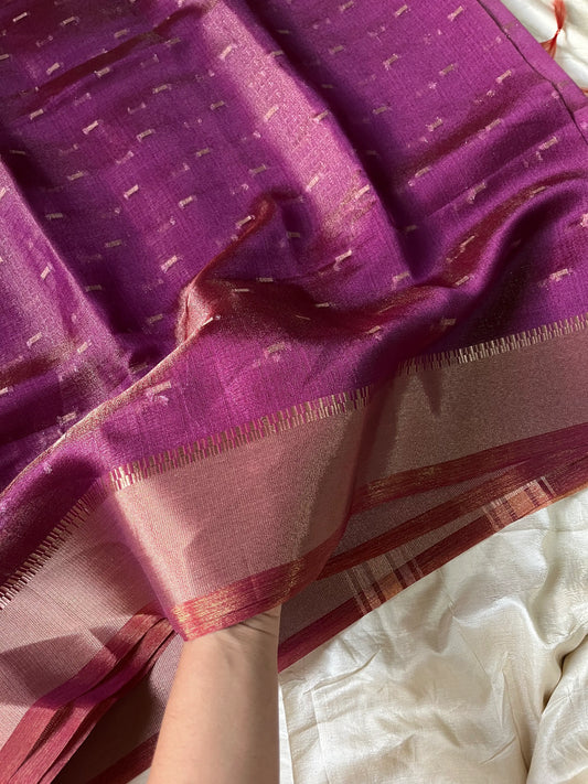 Soft Tissue Edit – Magenta Tissue Organza Saree