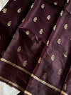 Crepe Silk Saree – Coffee brown