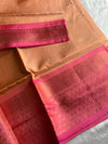 Vegan Silks | Chinnalampattu Saree – Beige & Pink
