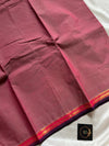 Subtle Weaves – Rosewood Kanchi Cotton Saree with Small Border (Only saree)