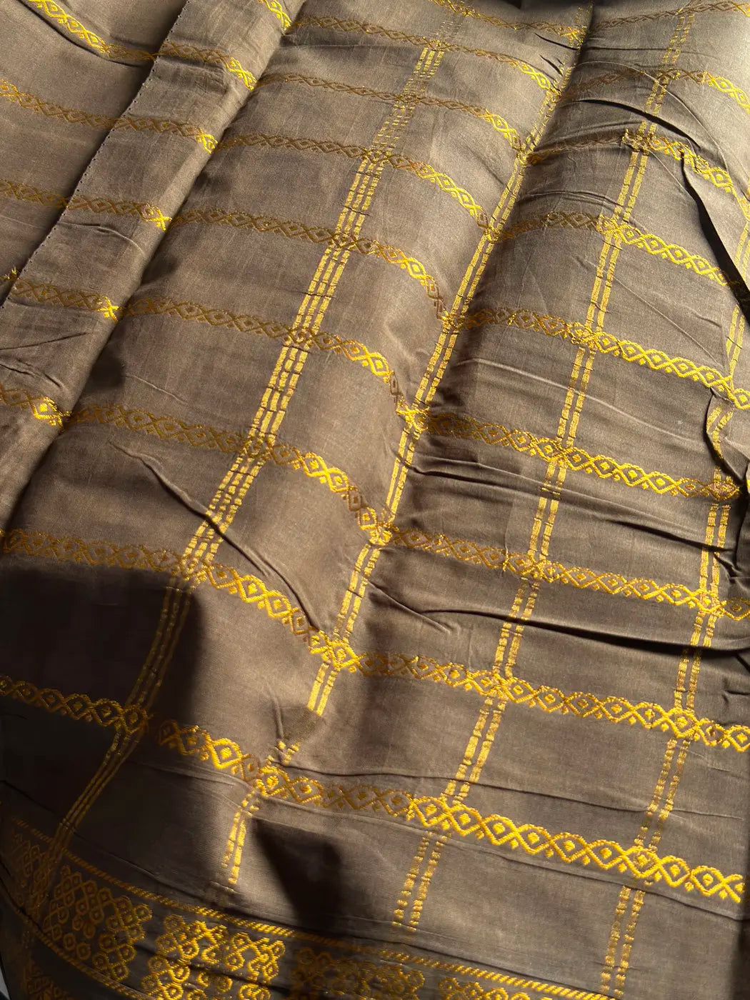 Madurai Sungudi Cotton - Mocha Bronze