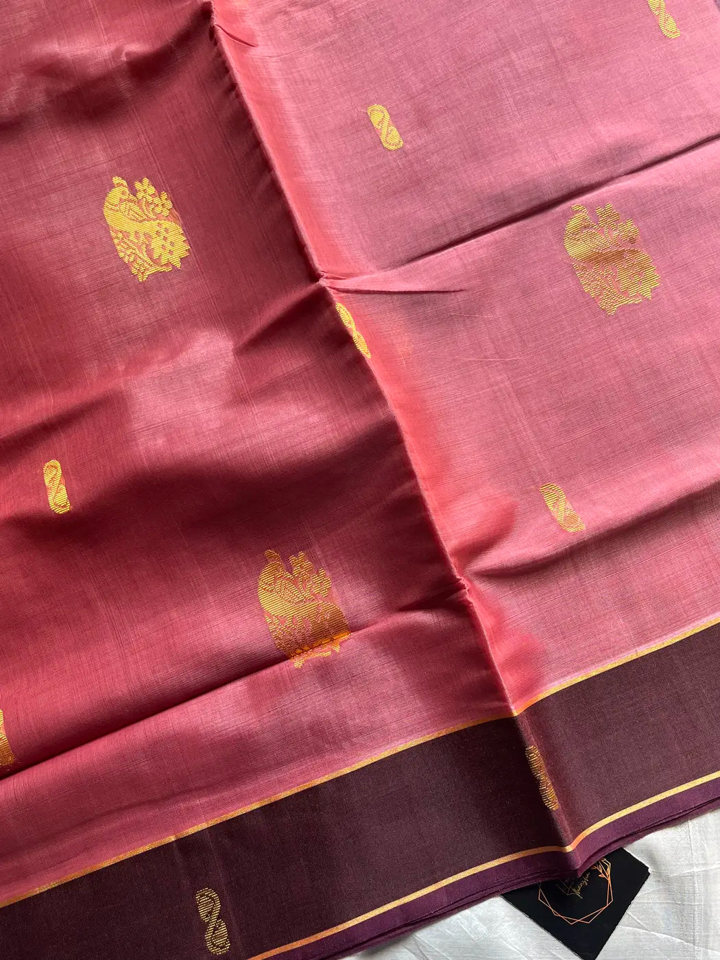 Vegan Silk Saree – Pastel Pink Handloom Art Silk