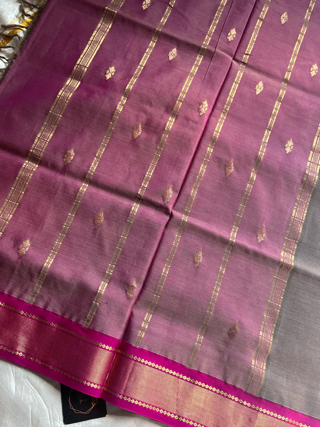 Throne Edit – Grey 120 Counts Mercerised Chettinadu Cotton Saree