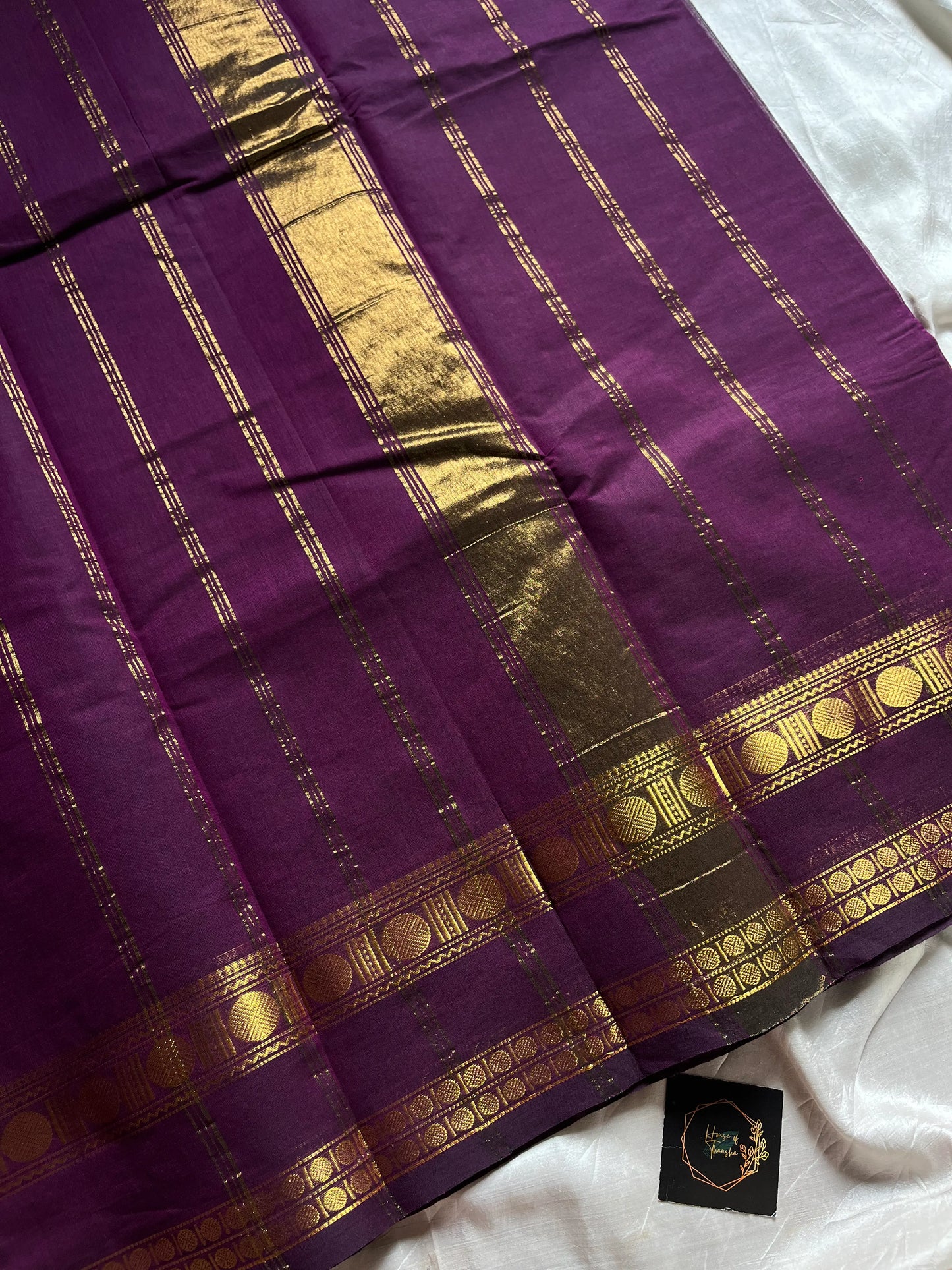 Subtle Weaves – Deep Purple Chettinadu Cotton Saree