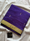 Vegan Silks | Chinnalampattu Saree – Purple & Yellow