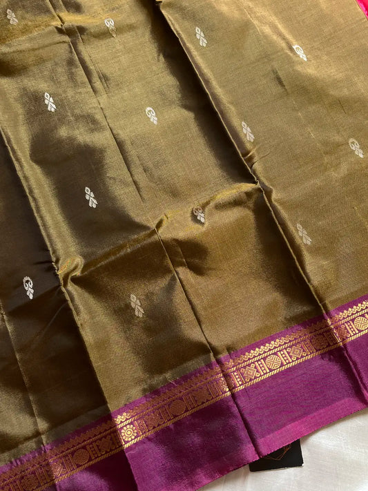 Vegan Silks | Chinnalampattu Saree – Mehandi green