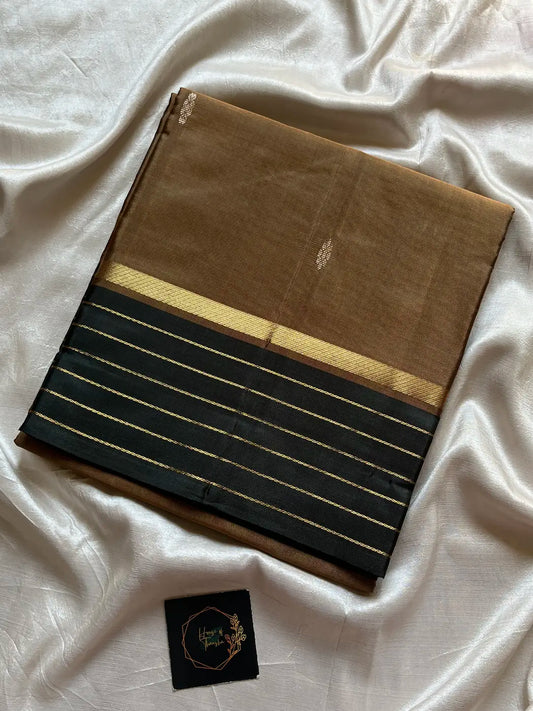 Vegan Silks | Chinnalampattu Saree – Honey Brown