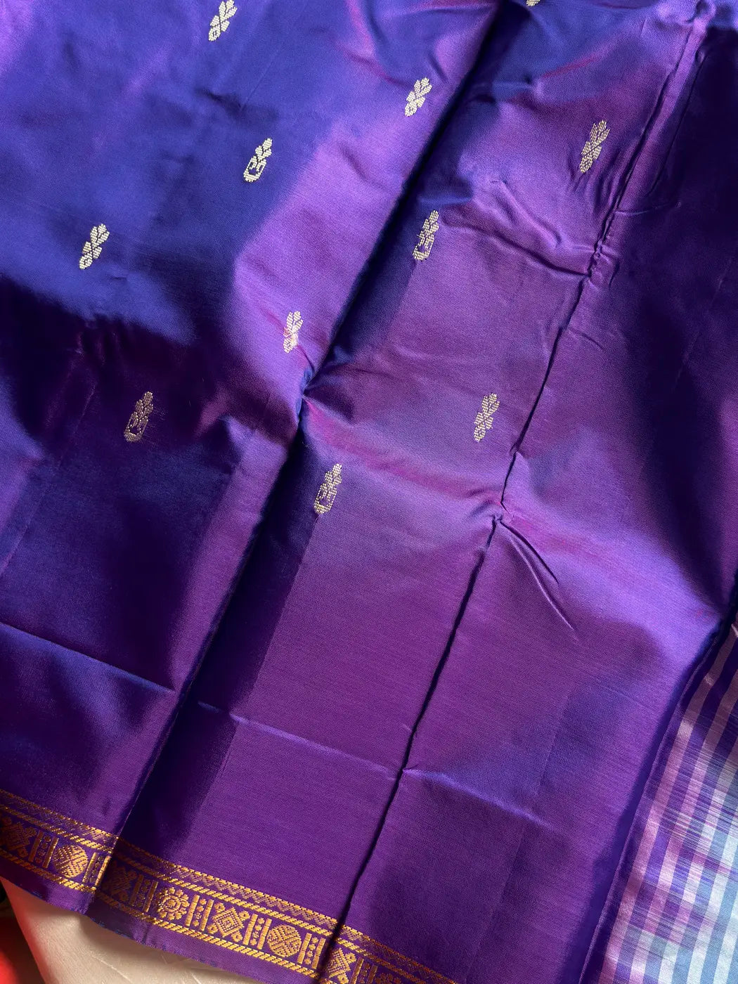 Vegan Silks | Chinnalampattu Saree – Ice Blue