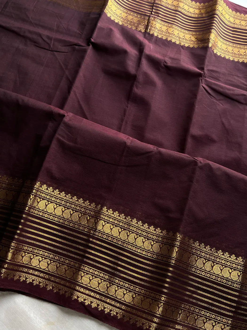 Subtle Weaves | Coffee Brown Kanchi Cotton Saree