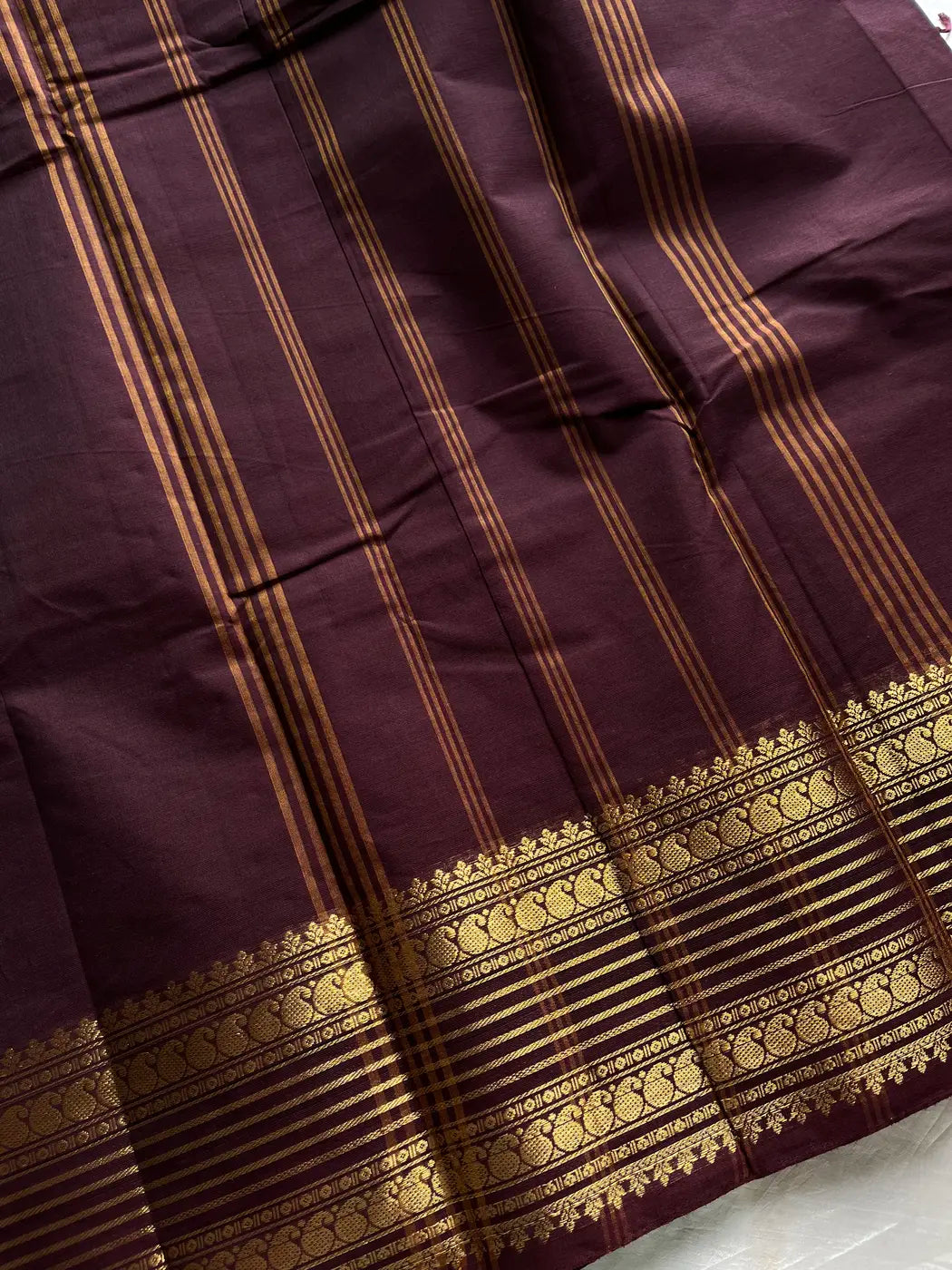 Subtle Weaves | Coffee Brown Kanchi Cotton Saree
