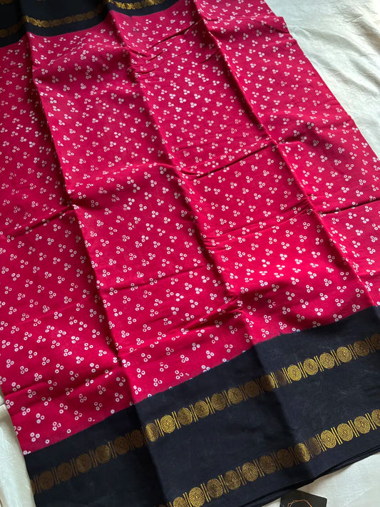 Madurai Sungudi Cotton - Pink