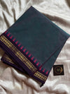 Midnight Violet Kanchi cotton saree with small border – Subtle Weaves collection by House of Thansha