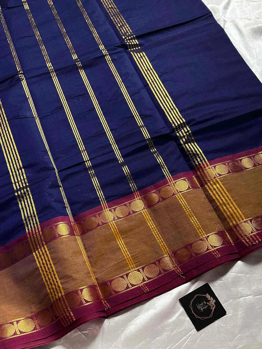 Throne Edit – Blue Mercerised Kanchi Cotton