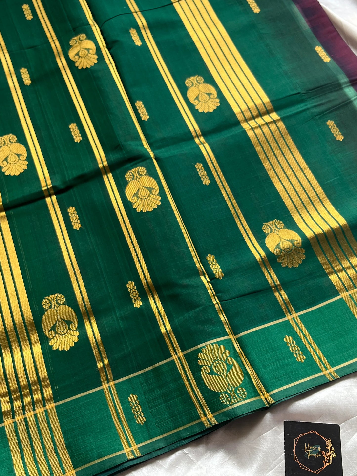 Vegan Weaves – Dark Maroon 10 Yards Handloom Art Silk Saree