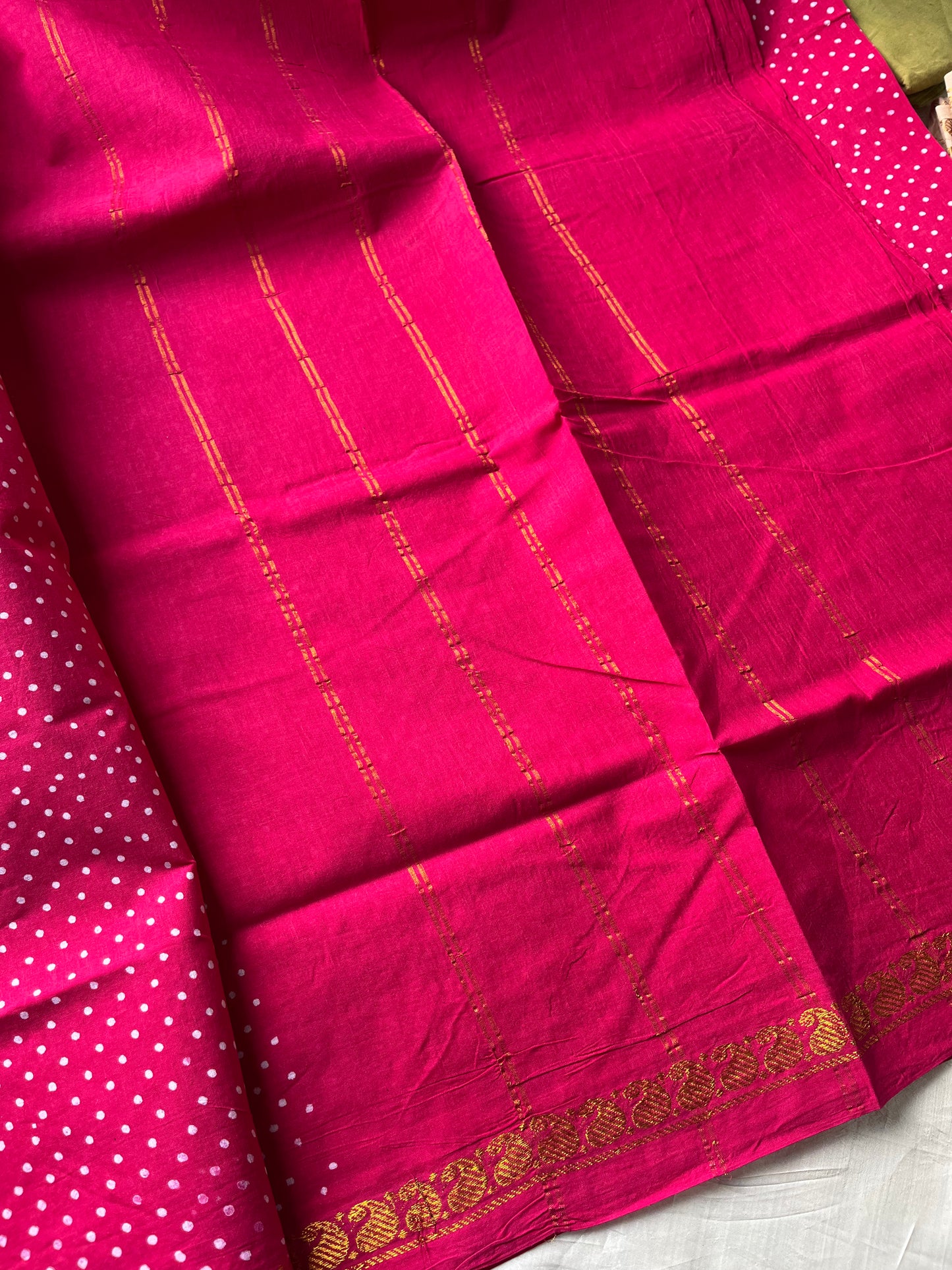 Madurai Sungudi Cotton - Pink
