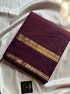 Zari Edition | Wine Maroon Kanchi Cotton Saree