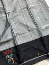 Chedibutta Saree - Handloom Vegan Art Silk - Black