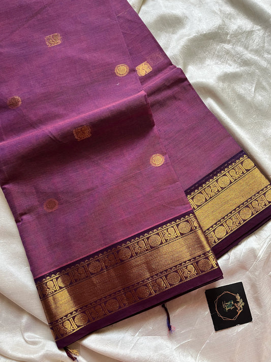 Subtle Weaves – Lilac Chettinadu Cotton Saree