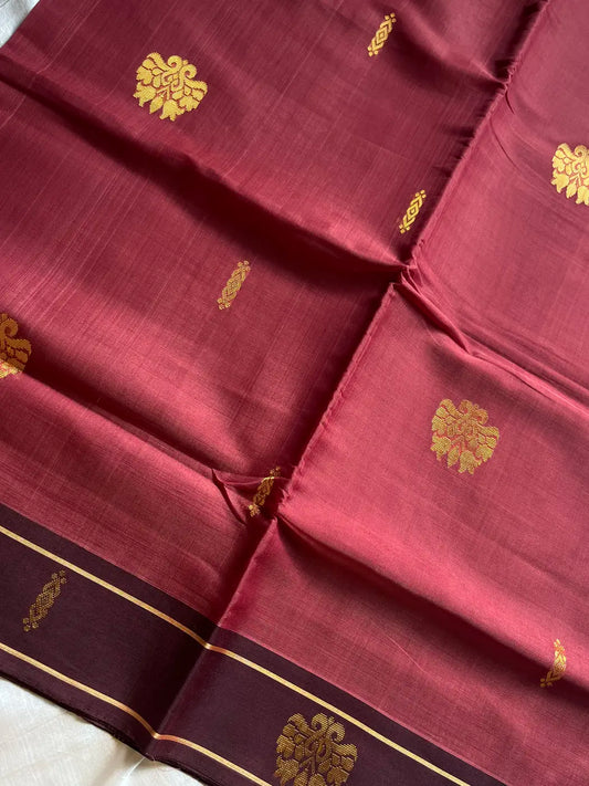 Vegan Silk Saree – Muted pink Handloom Art Silk