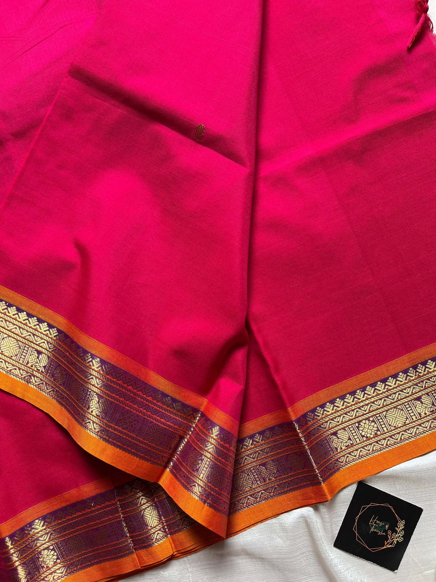 Throne Edit | Rani Pink 120 Count Mercerised Kanchi Cotton Saree