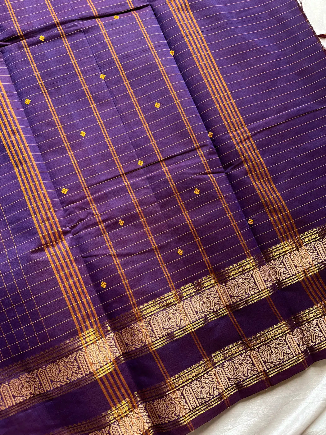 Kattam Edit – Purple Checked Chettinadu Cotton