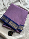 Minimal Border Edit - Lavender Cotton Saree