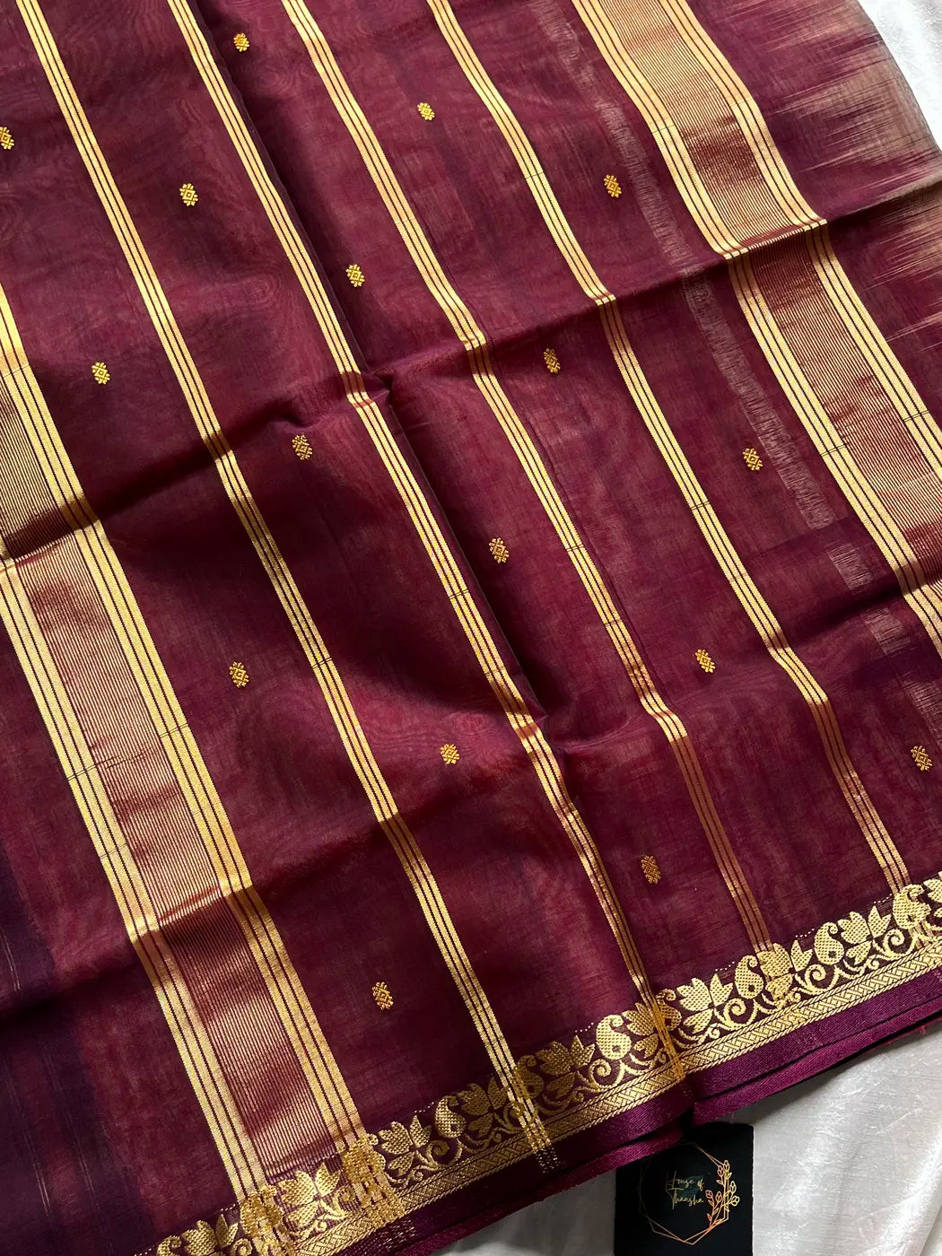 Vegan Silk Saree – Peach Handloom Art Silk
