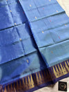 Vegan Silks | Chinnalampattu Saree – Vintage blue