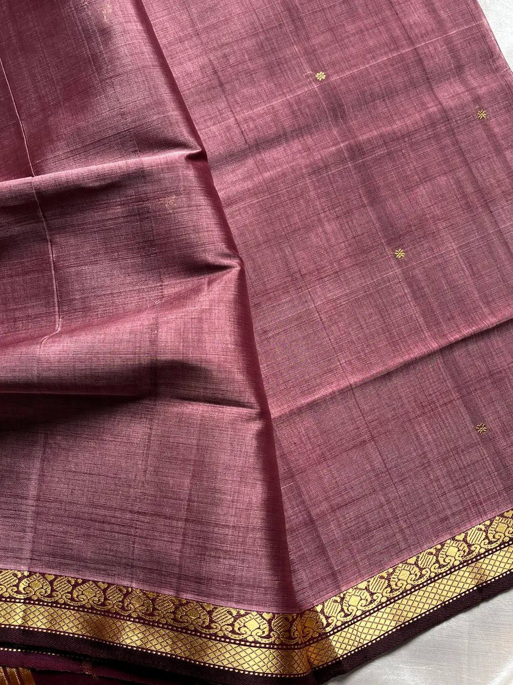 Vegan Silk Saree – Lilac Plum Handloom Art Silk
