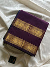 Subtle Weaves | Dark Purple Kanchi Cotton Saree