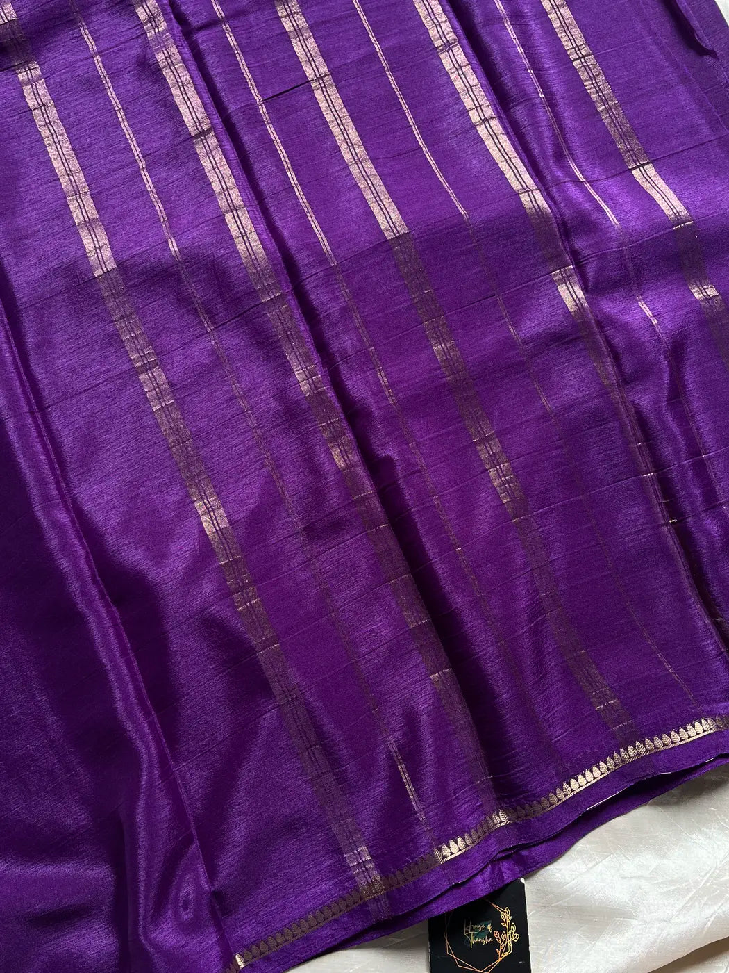 Semi Mysore Silk Saree – Violet