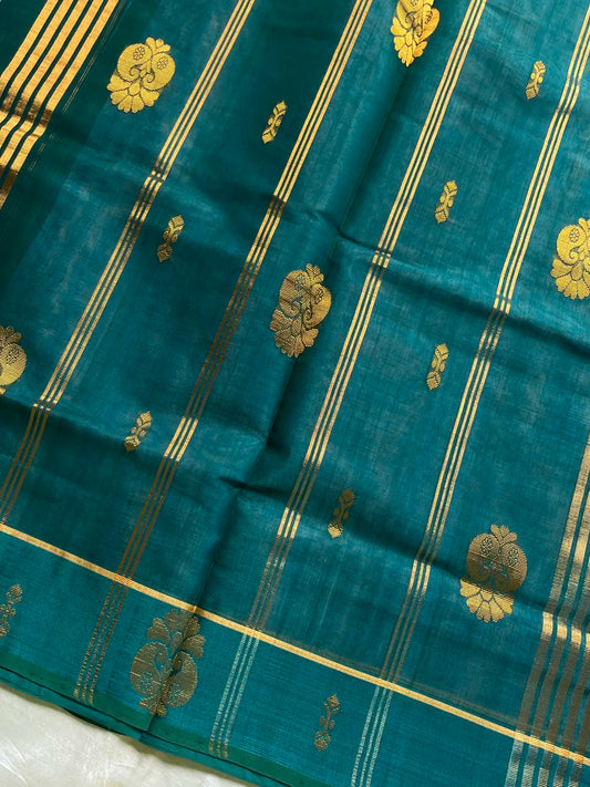 Vegan Silk Saree – Pastel Sky Blue Handloom Art Silk
