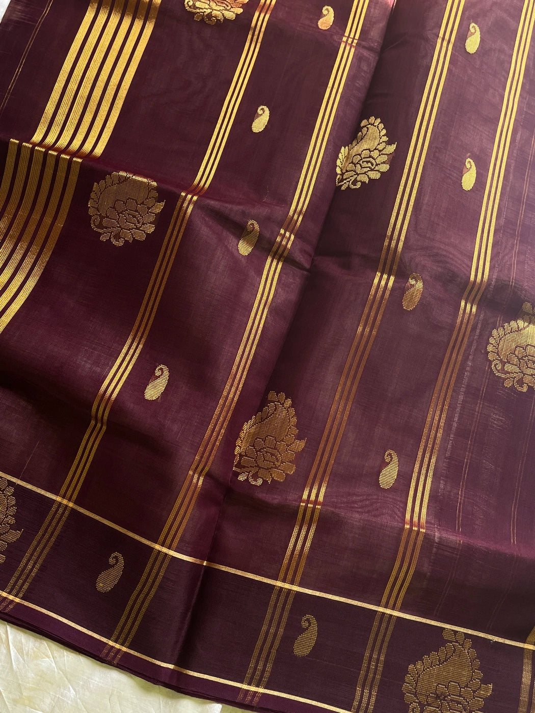 Vegan Silk Saree – Dusty Cocoa Handloom Art Silk
