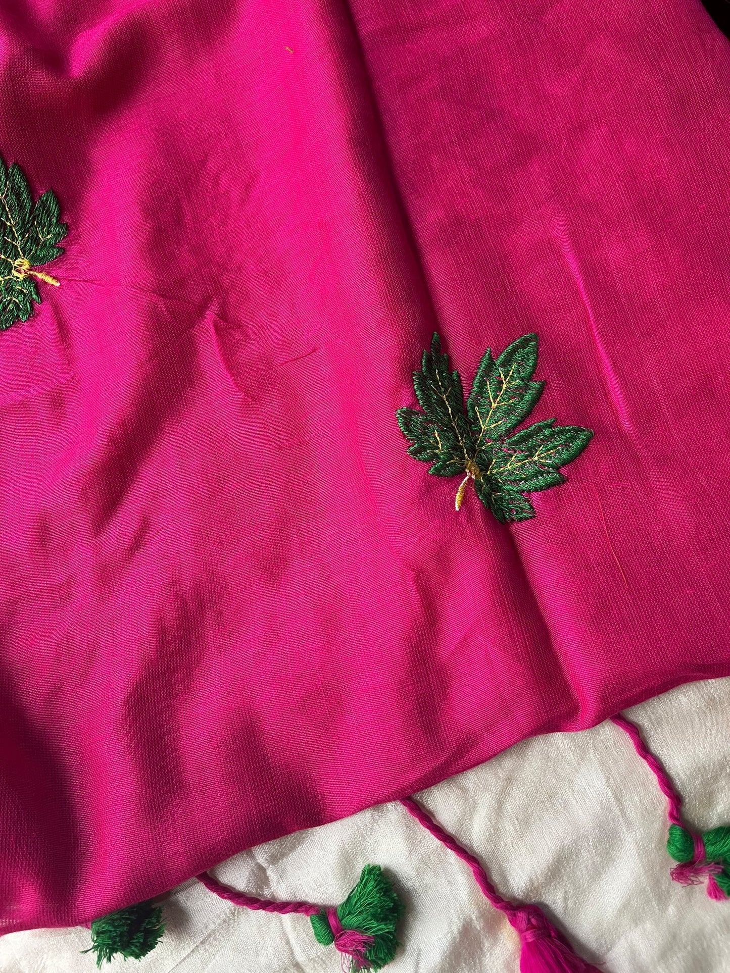 Pink Handpainted Khadi Cotton Saree, 6 meters, soft breathable fabric