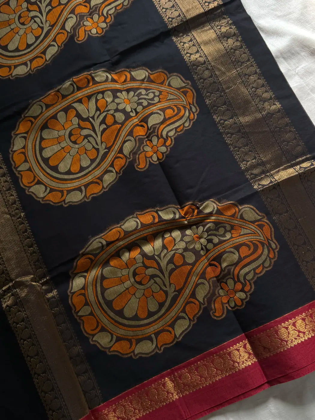 Zari & Thread Edit | Kanchi Cottons – Black