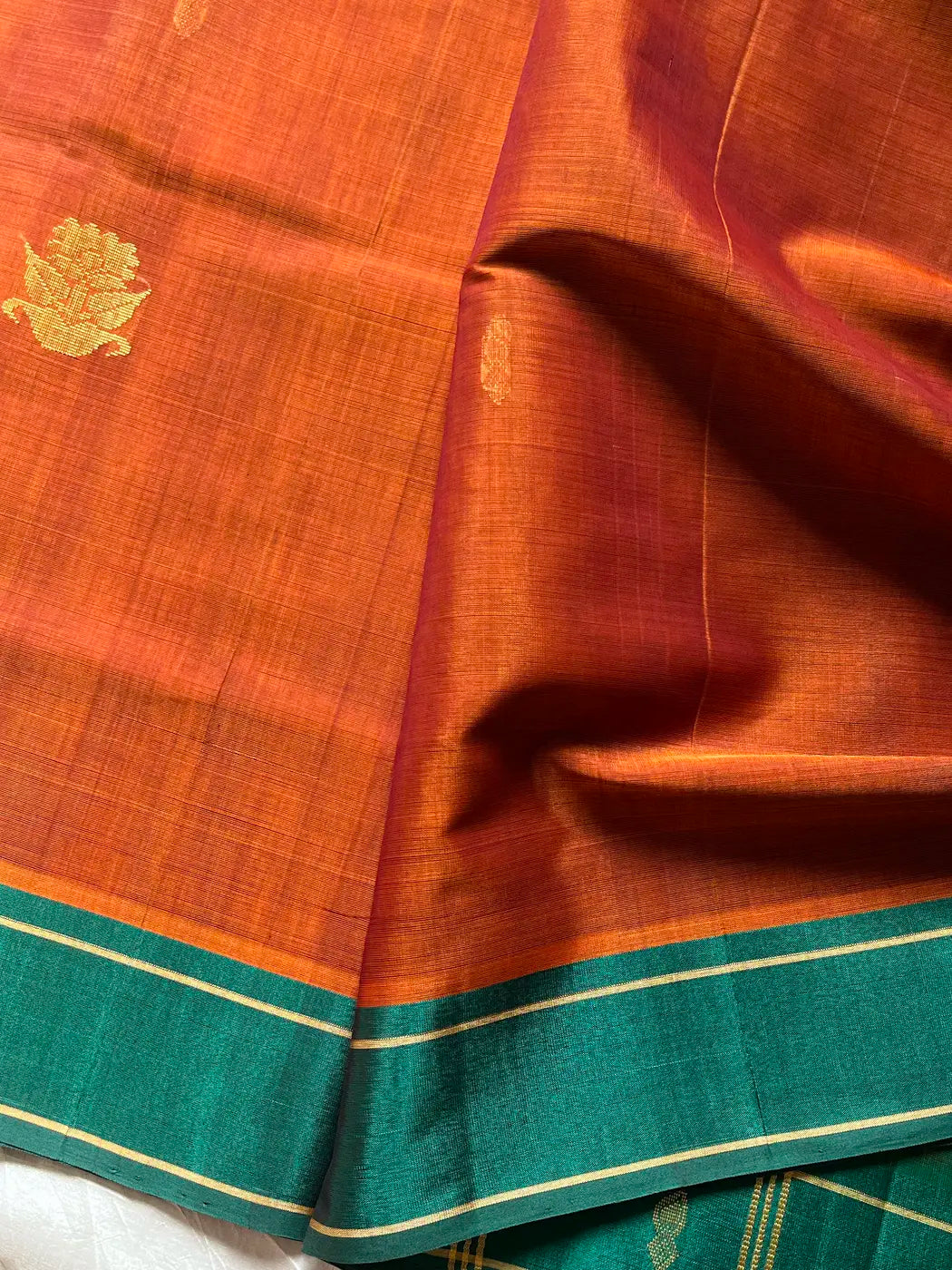 Vegan Silk Saree – Burnished Copper